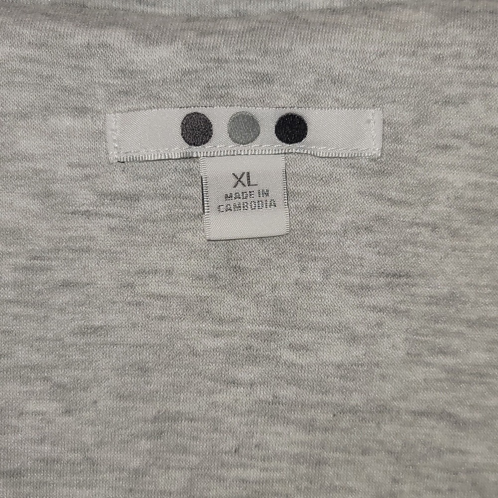 Three Dots Knit Puffer Jacket Full Zip Womens Sz XL Oatmeal‎ Cream Zip Pockets - Picture 10 of 15